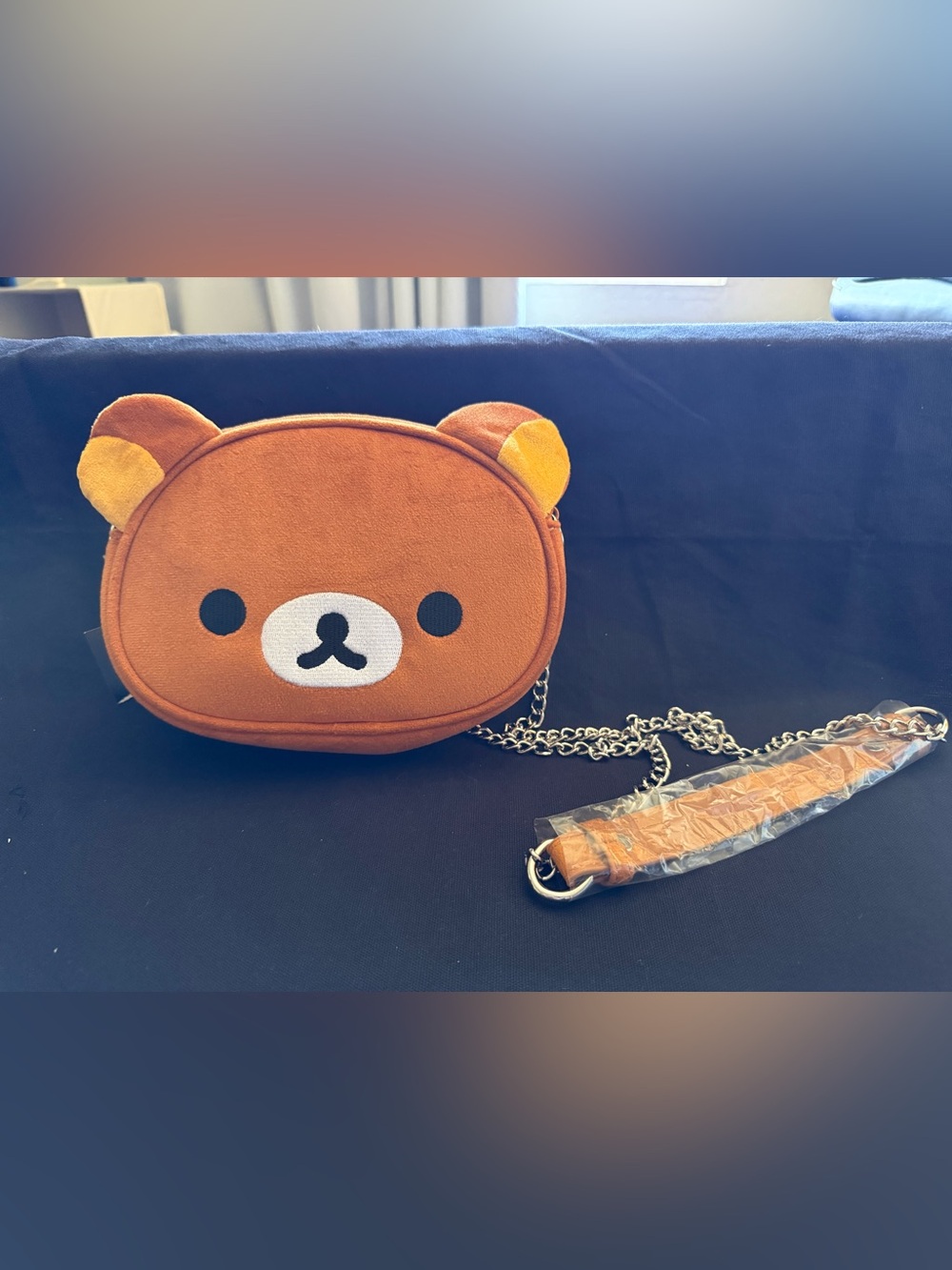 Rilakkuma Head Figural Plush Small Crossbody Bag-NWT